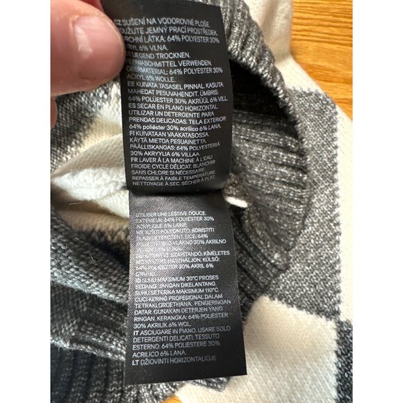 Pringle Of Scotland X H&M Long Sleeve Crew Neck Argyle Knit Sweater Size S - Picture 8 of 12